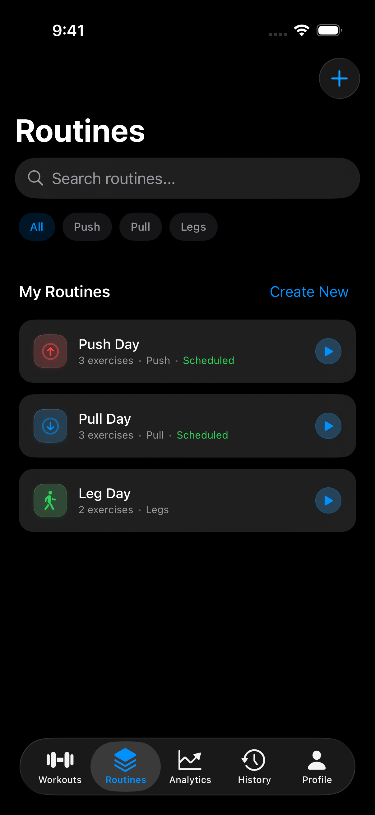 Workouts App Screenshot 2