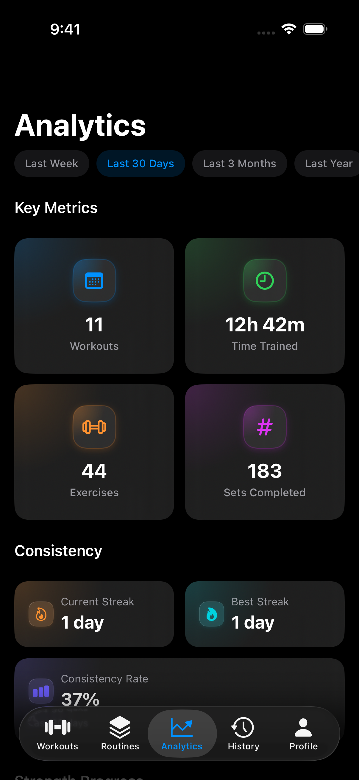 Workouts App Screenshot 3