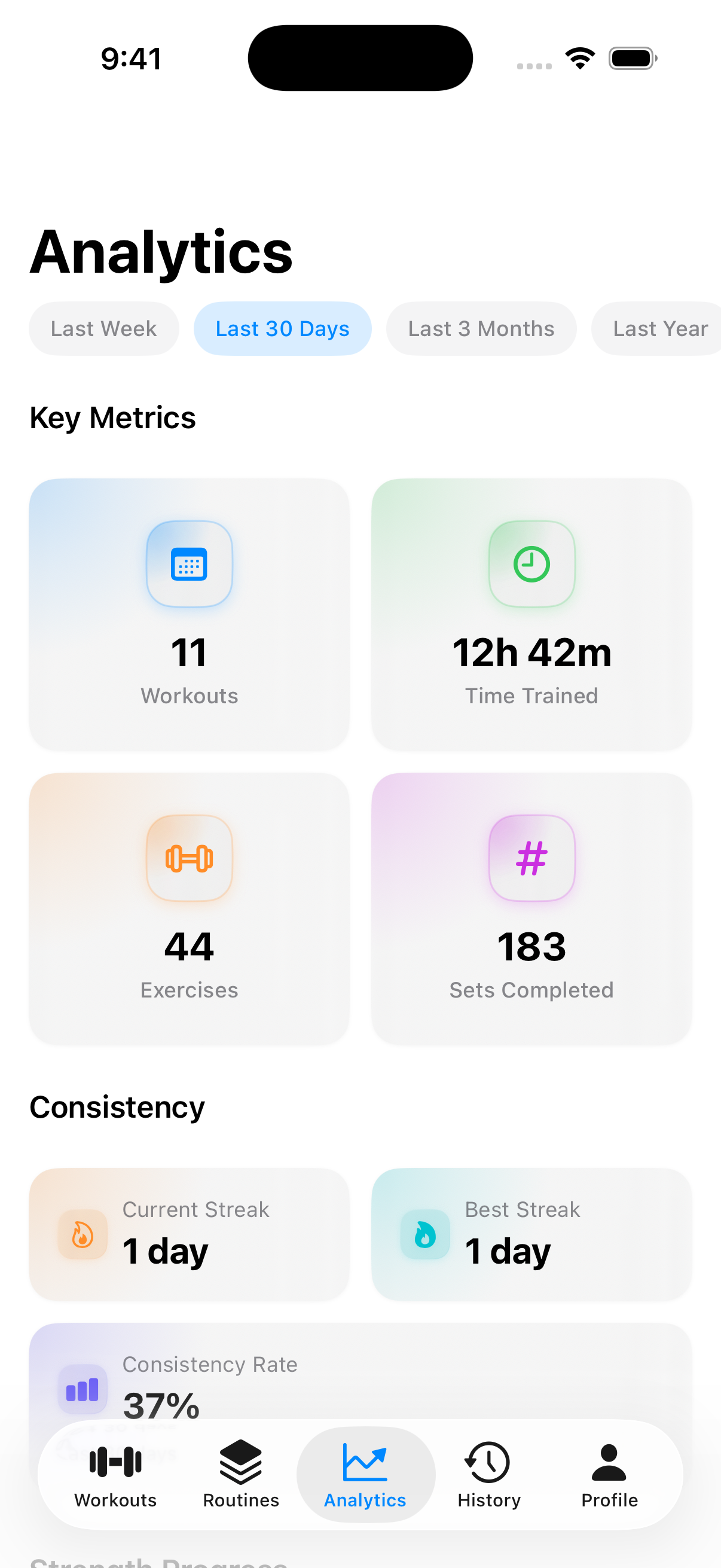 Workouts App Screenshot 3